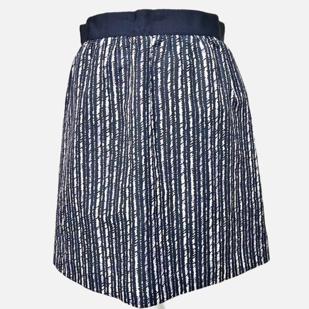 Loft Linen Blend Lightweight Lavender, Navy and White Mini Skirt